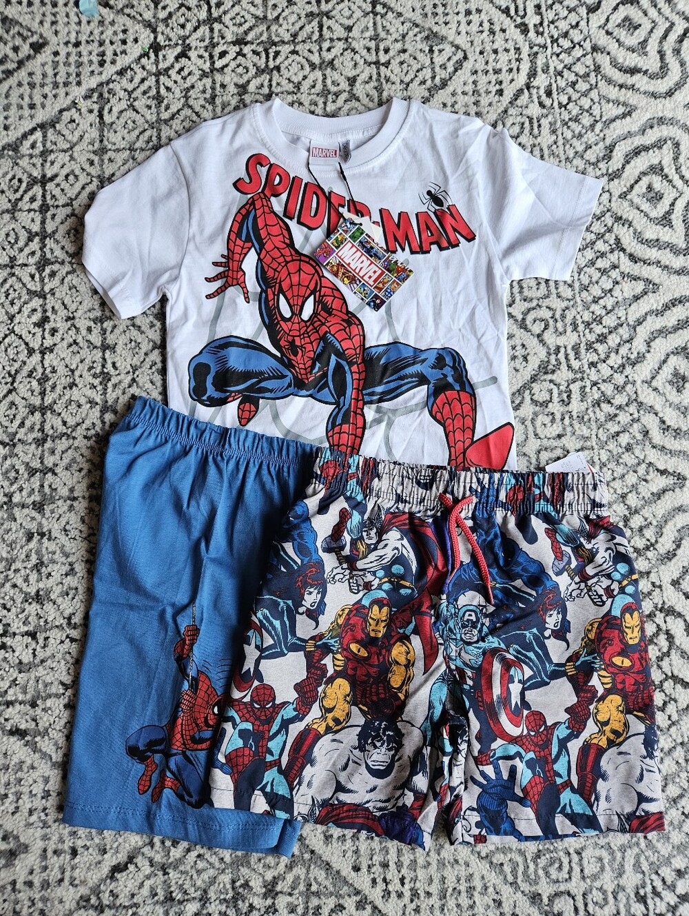 Marvel Spiderman Outfit And Swimsuit Set Size 6/7